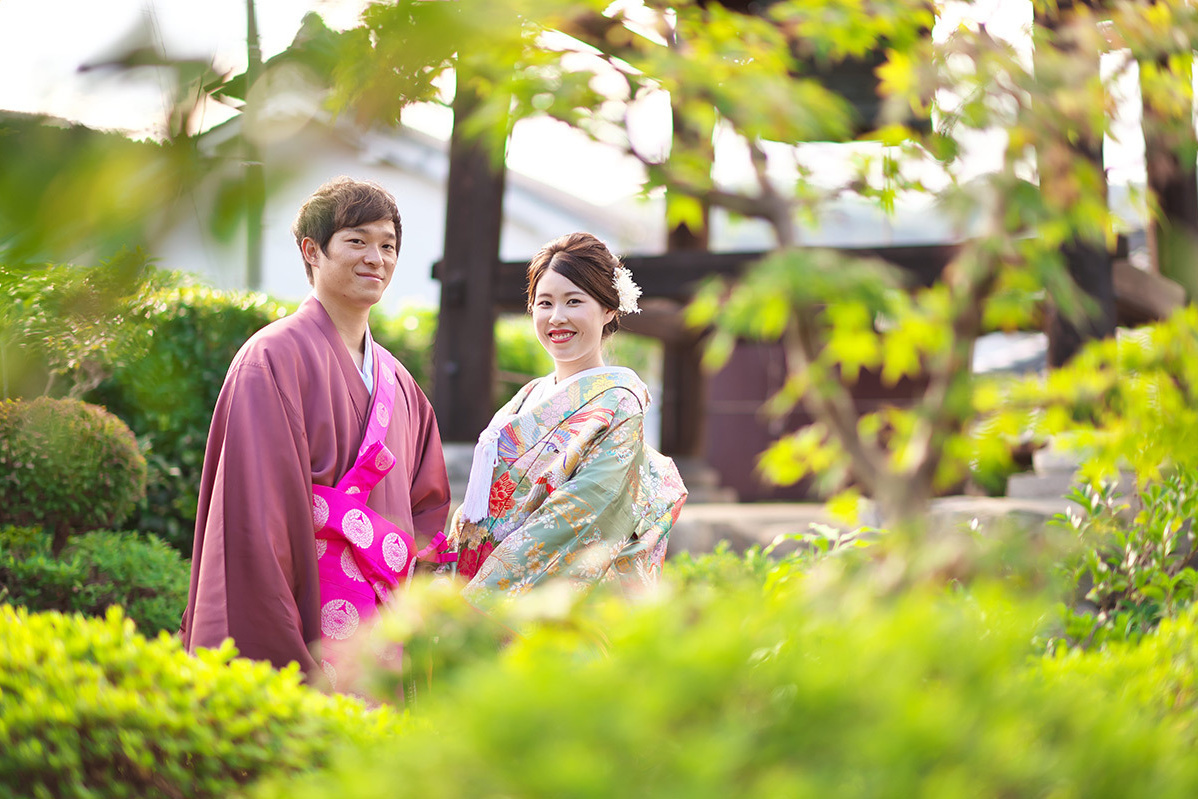 自宅のお寺で結婚式前撮り