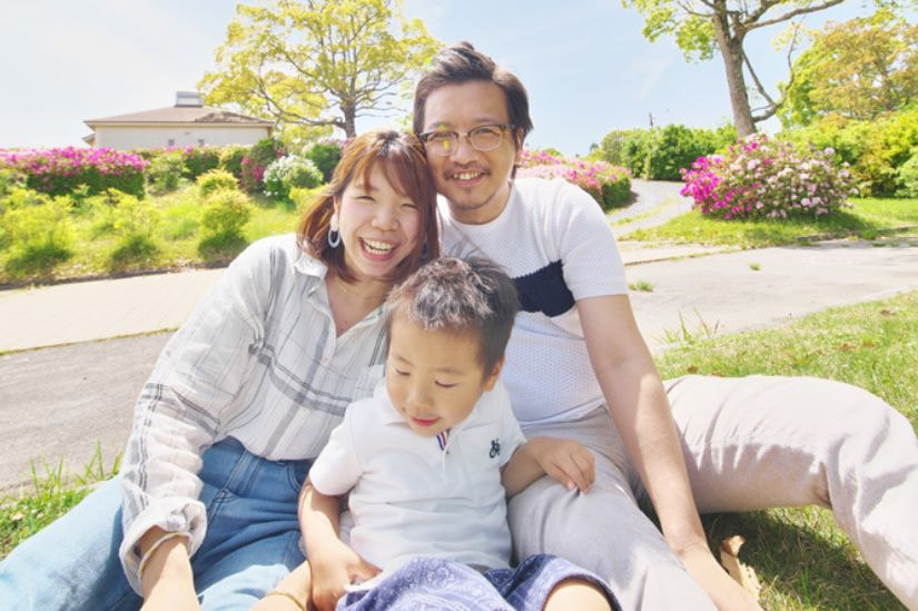 出張家族写真撮影