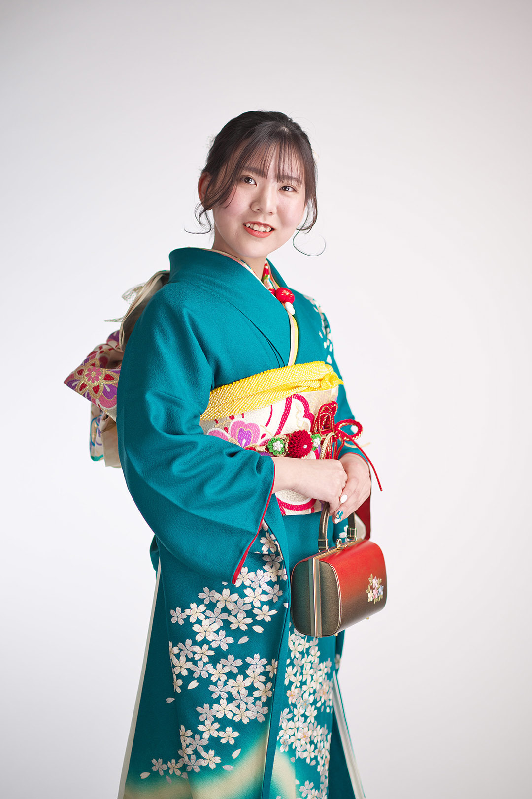 白バックで記念写真