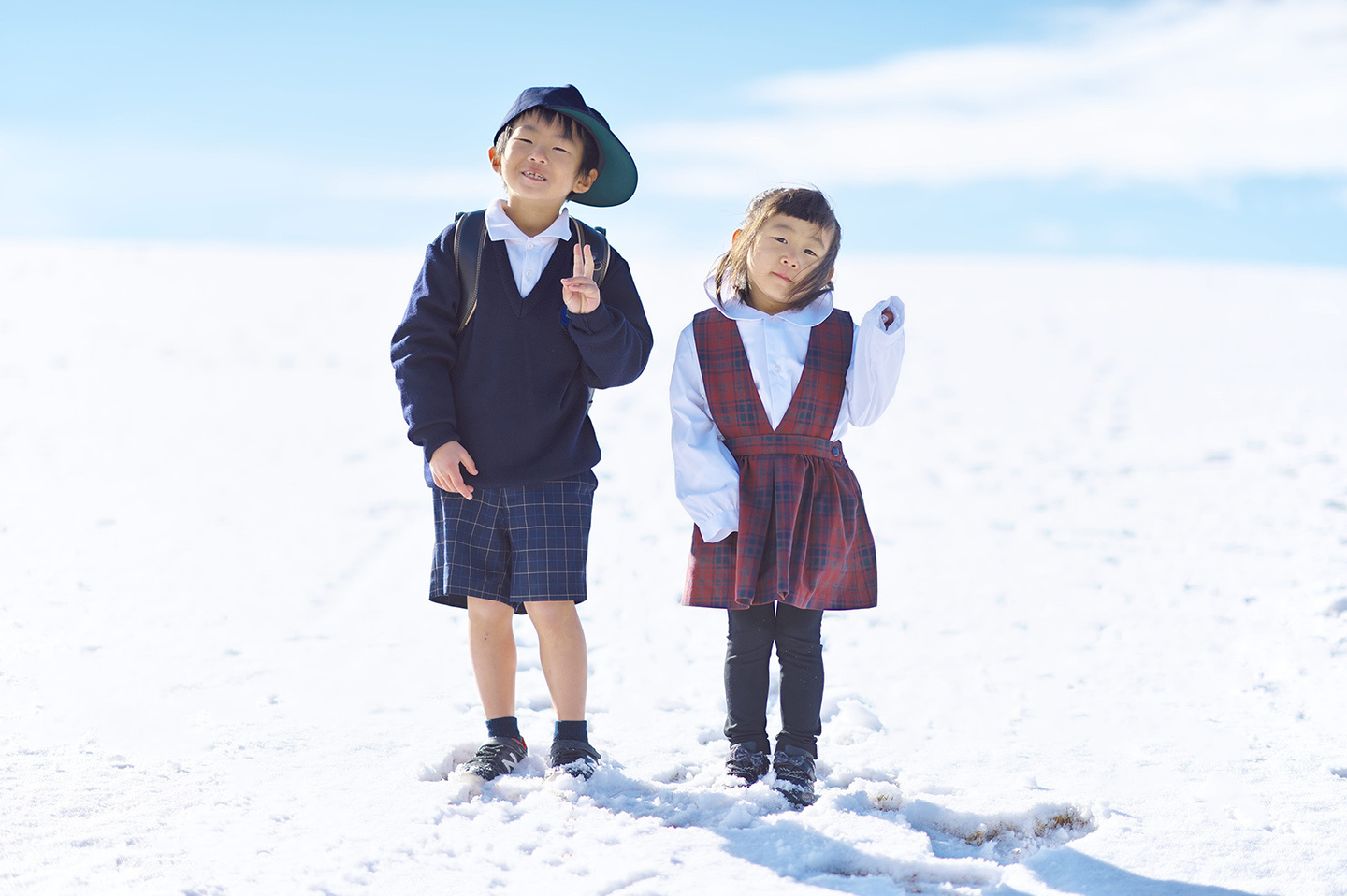 入学記念の写真撮影
