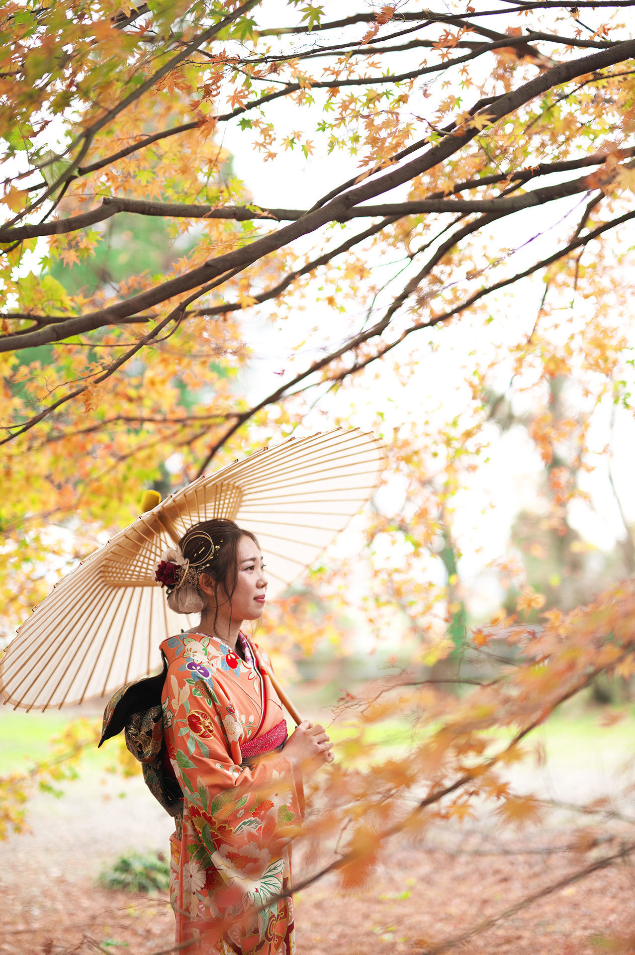 紅葉の成人式前撮り